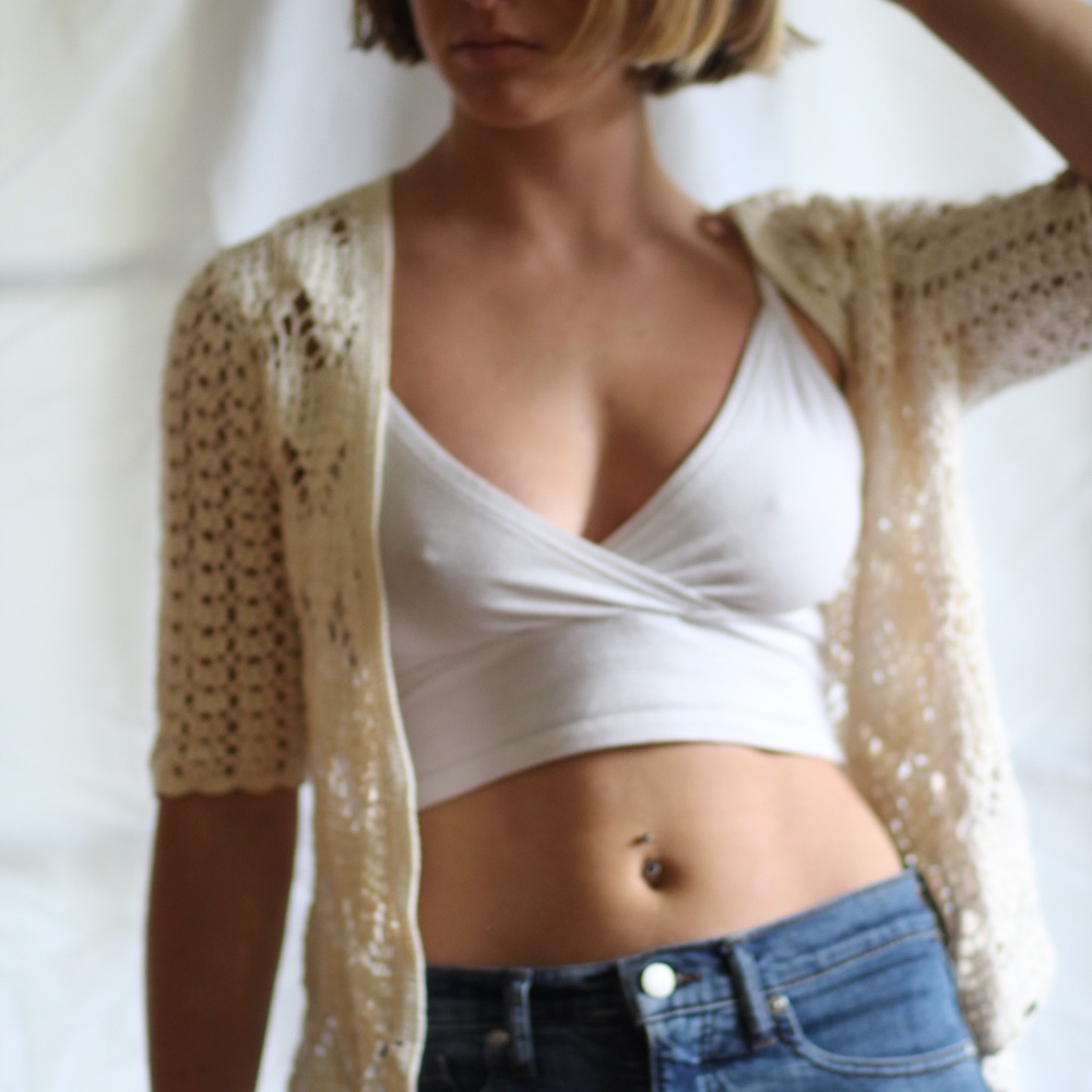 Guess White Cardigan